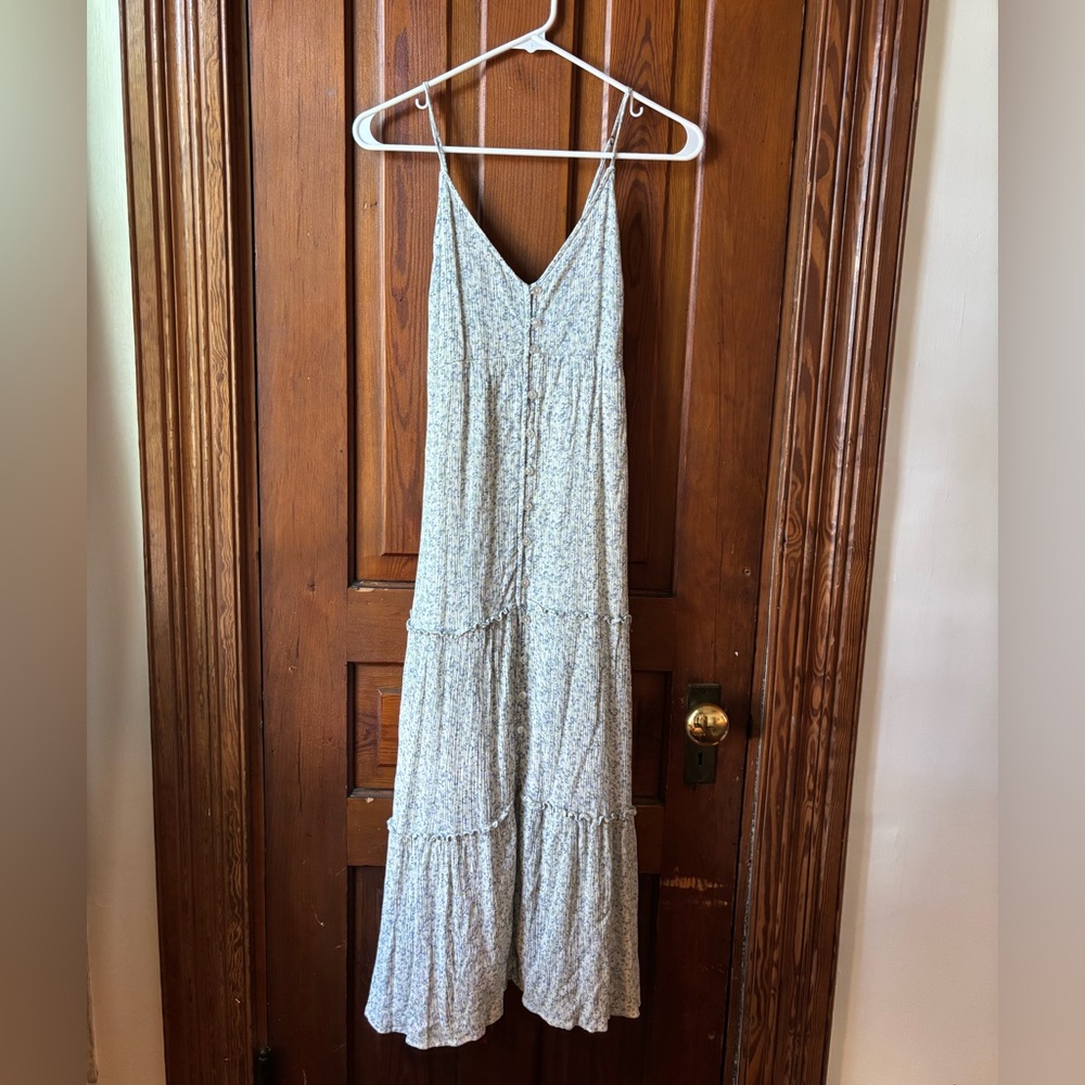 Abercrombie & Fitch Light Blue Floral Maxi Dress